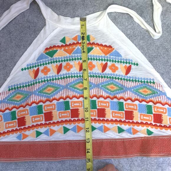 Altar'd State Women's Embroidered Aztec Halter Crop Top, Size XS, Fits Like S-M - Picture 6 of 11